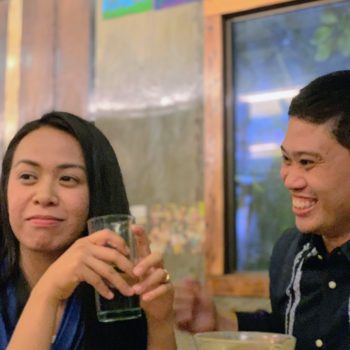 Interview during family dinner. Majal Mirasol and Regine Garcia.